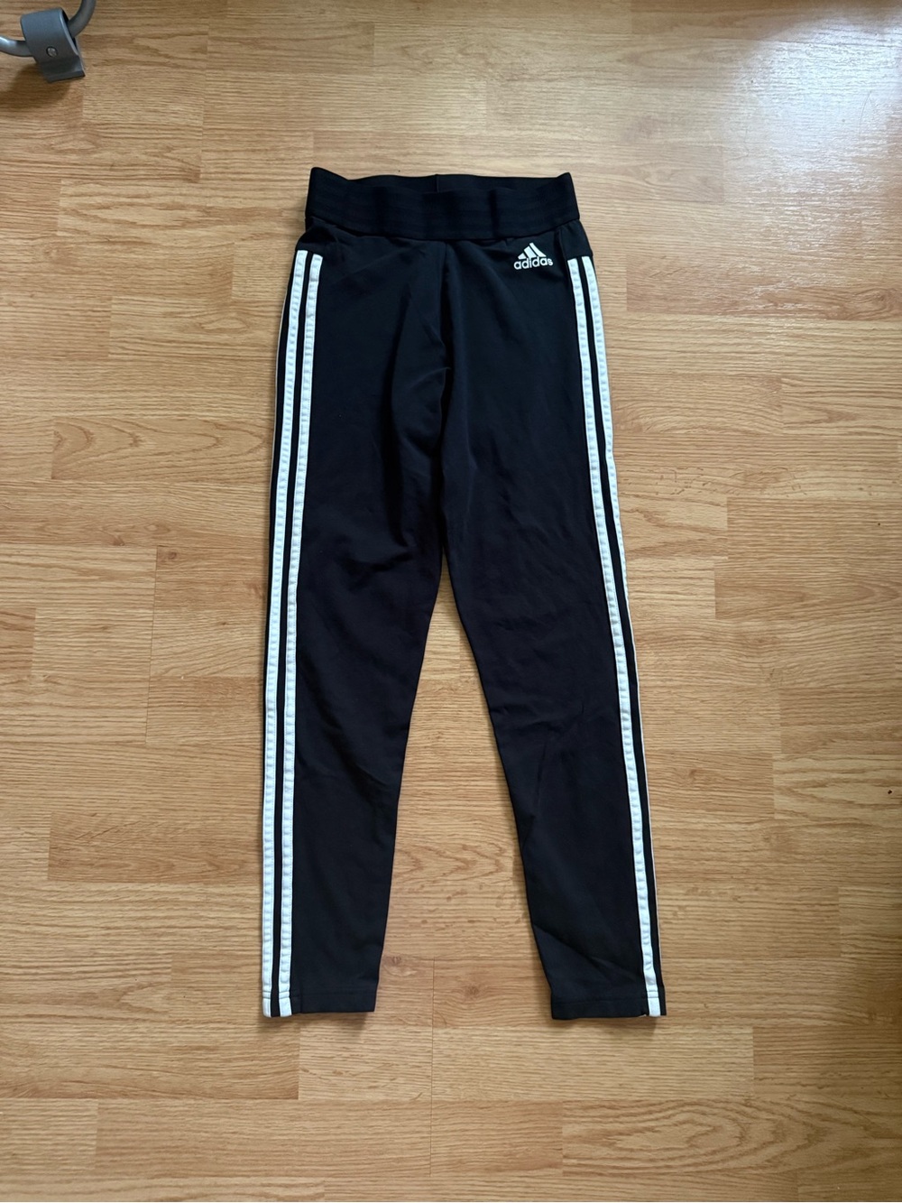 Adidas Essentials 3-Stripes Cotton Leggings Tights Black White Women's Small
